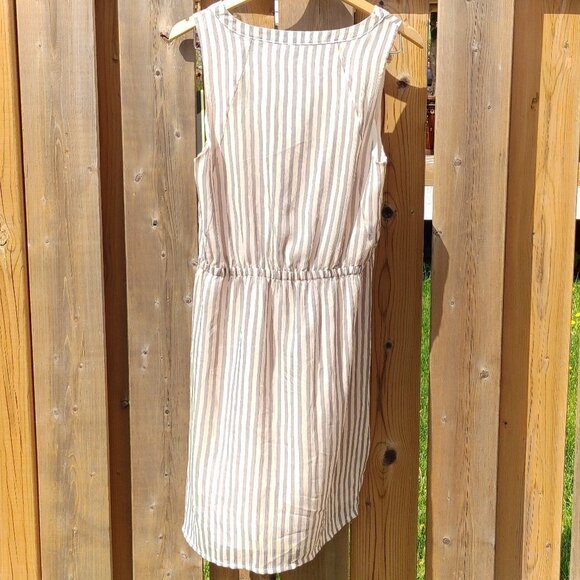 PRETTY GAP Dress Women's Size Large Nautical Stripe Light Navy and Cream - Picture 5 of 7